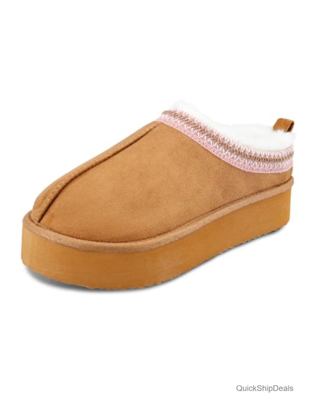 Jessica Simpson Microsuede Clog Platform Slippers Memory Foam Indoor/Outdoor